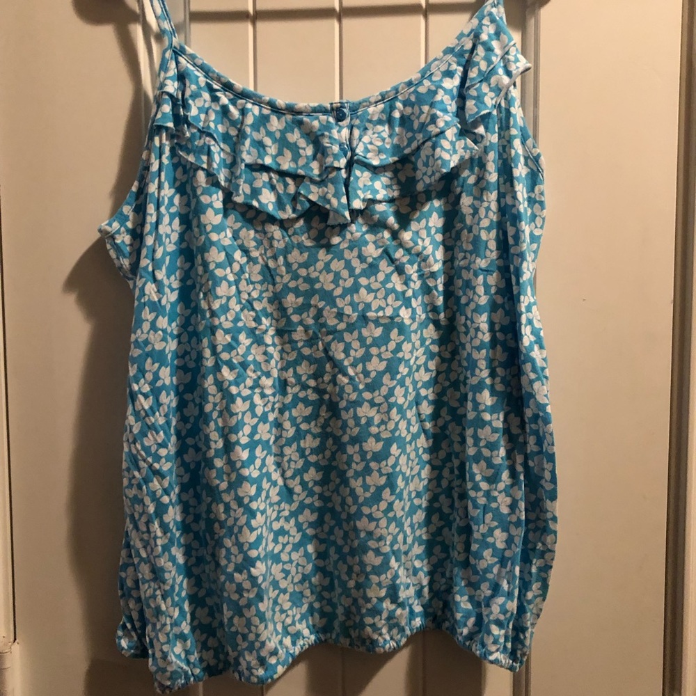 Floral top with adjustable straps